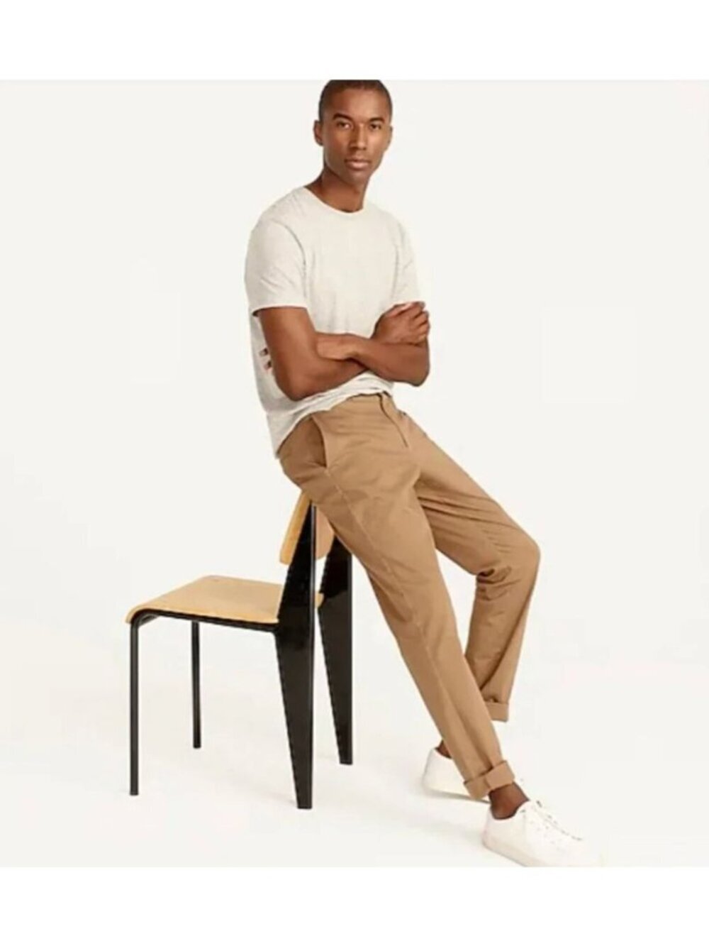 J.Crew Mens AV209 Athletic Chino Khaki Pants Size 34/32 Beige AN NWT